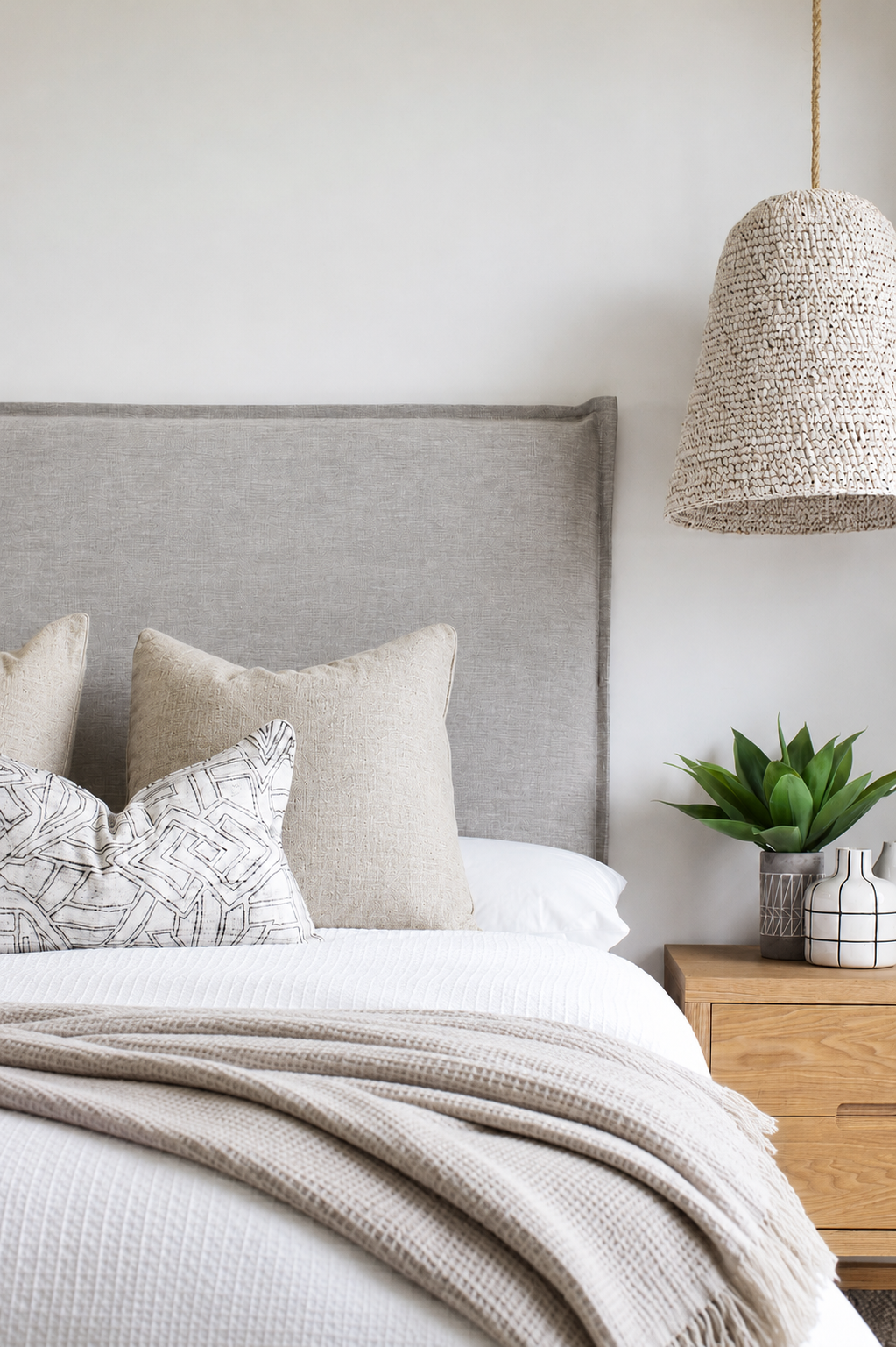 Washable Linen French Seam Slipcover Bedhead