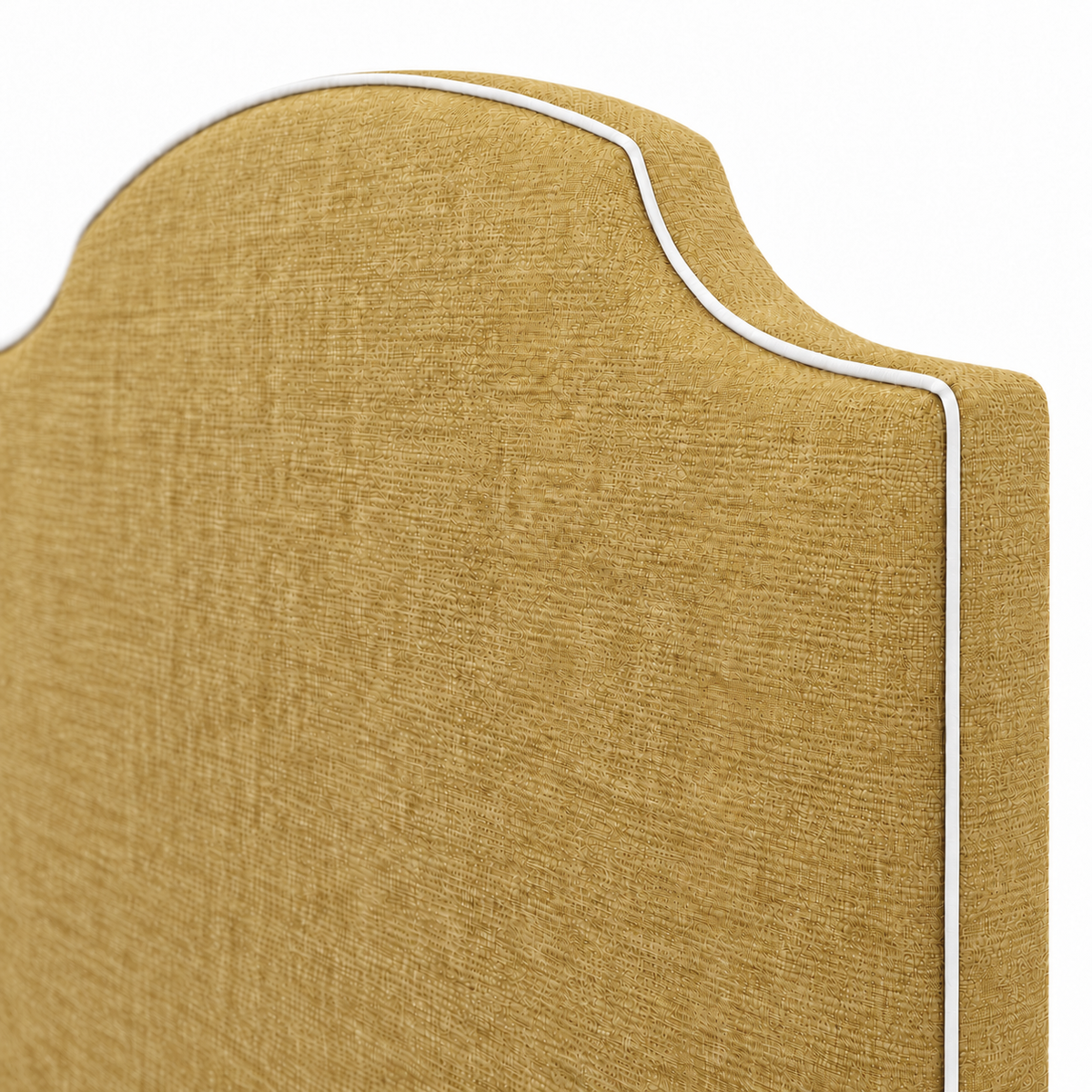 Hobart Piped Linen Upholstered Bedhead