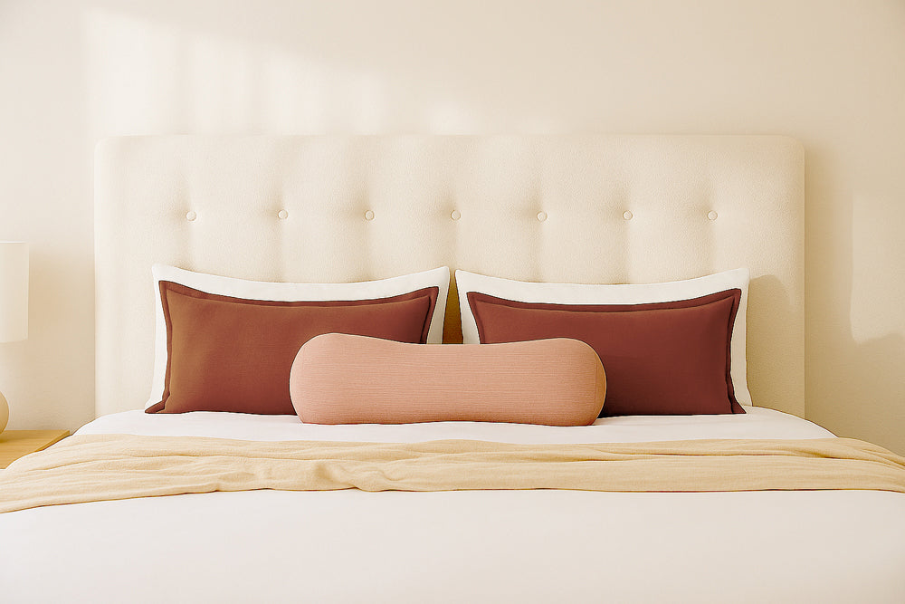 Boucle Buttoned Upholstered Bedhead