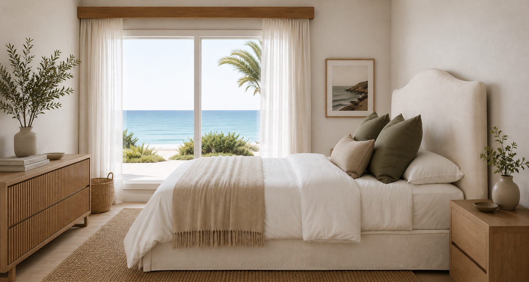 Milan Linen Upholstered Bedhead