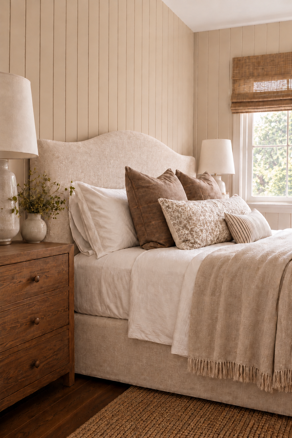 EXPRESS Milan Linen Upholstered Bedhead
