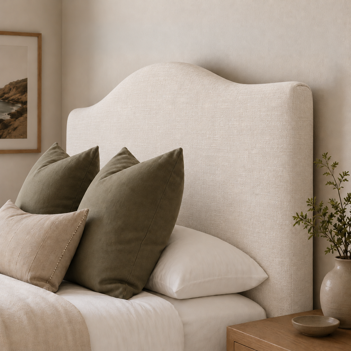 Milan Linen Upholstered Bedhead
