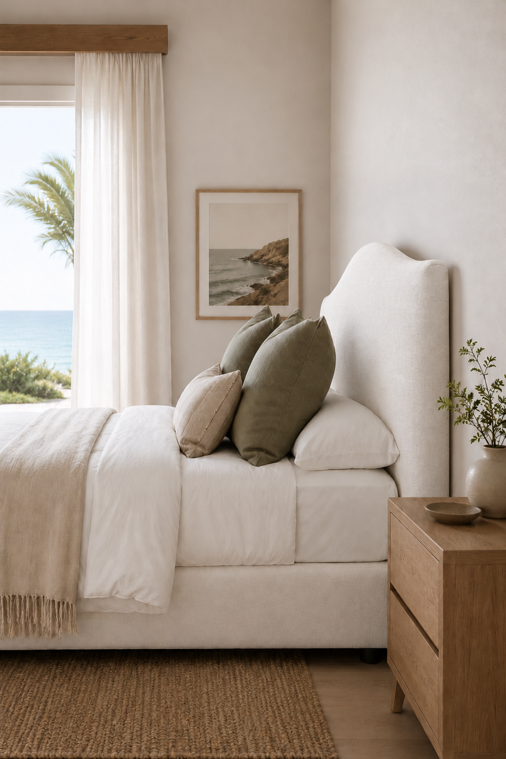 EXPRESS Milan Linen Upholstered Bedhead