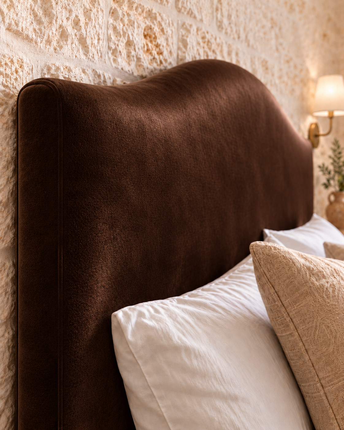EXPRESS Milan Velvet Upholstered Bedhead
