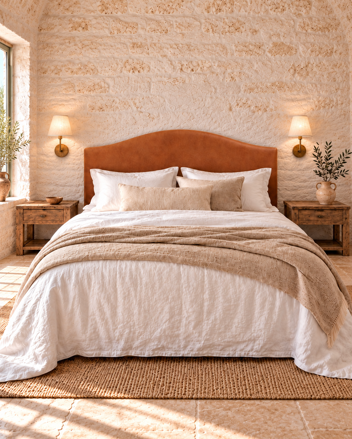 EXPRESS Milan Leather Upholstered Bedhead