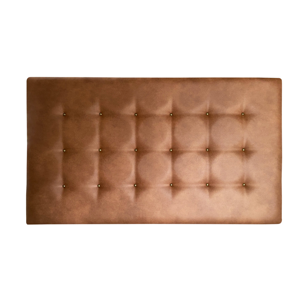 Montana Leather Upholstered Bedhead Tan