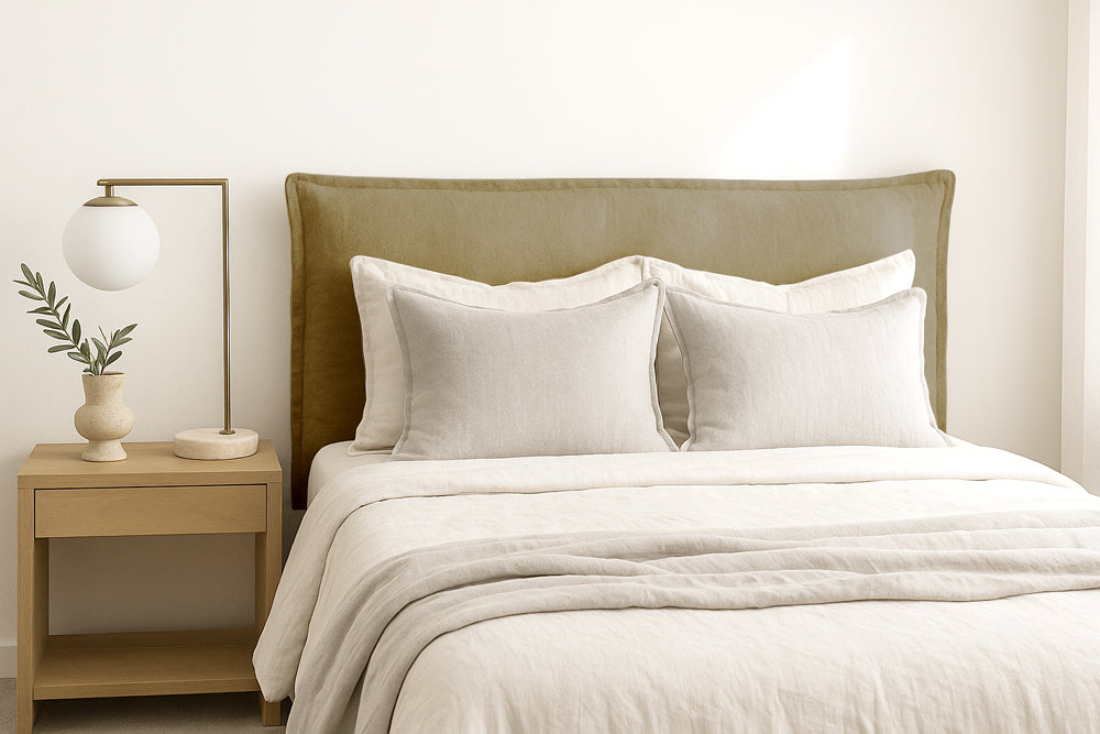 Washable Linen French Seam Slipcover Bedhead