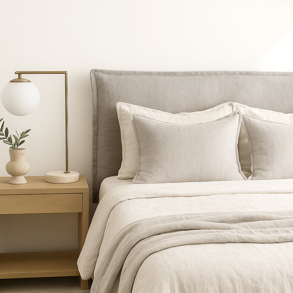 Washable Linen French Seam Slipcover Bedhead