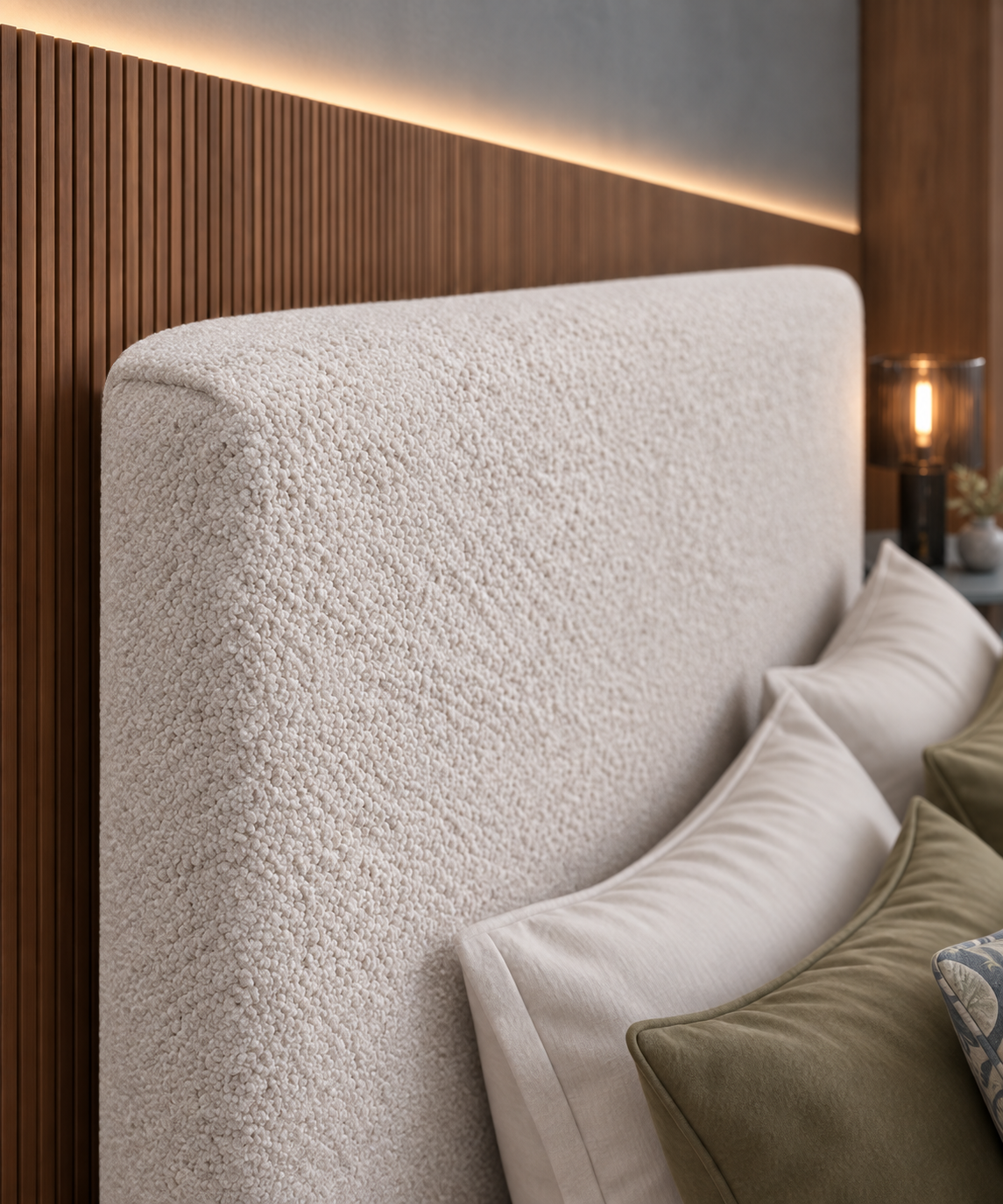 EXPRESS Classic Boucle Upholstered Bedhead