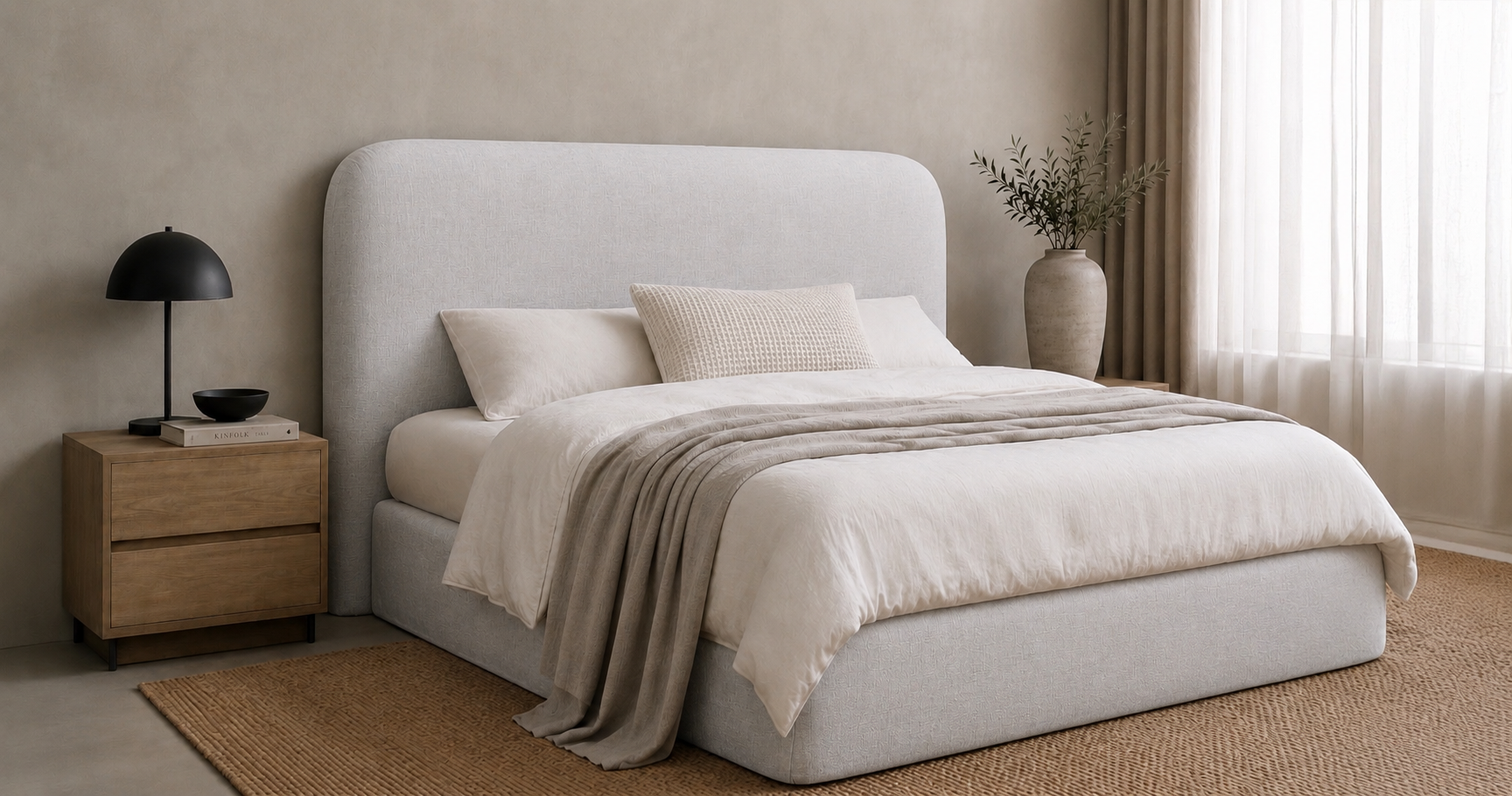 Orrison Linen Upholstered Bedhead
