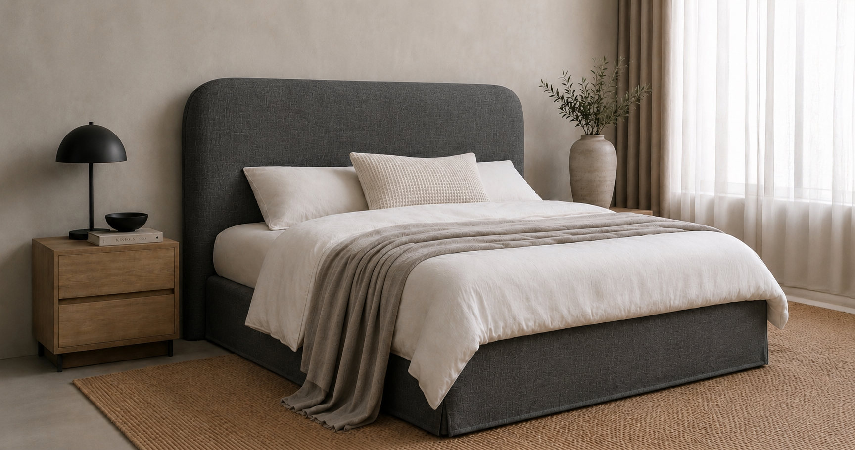 Orrison Linen Upholstered Bedhead