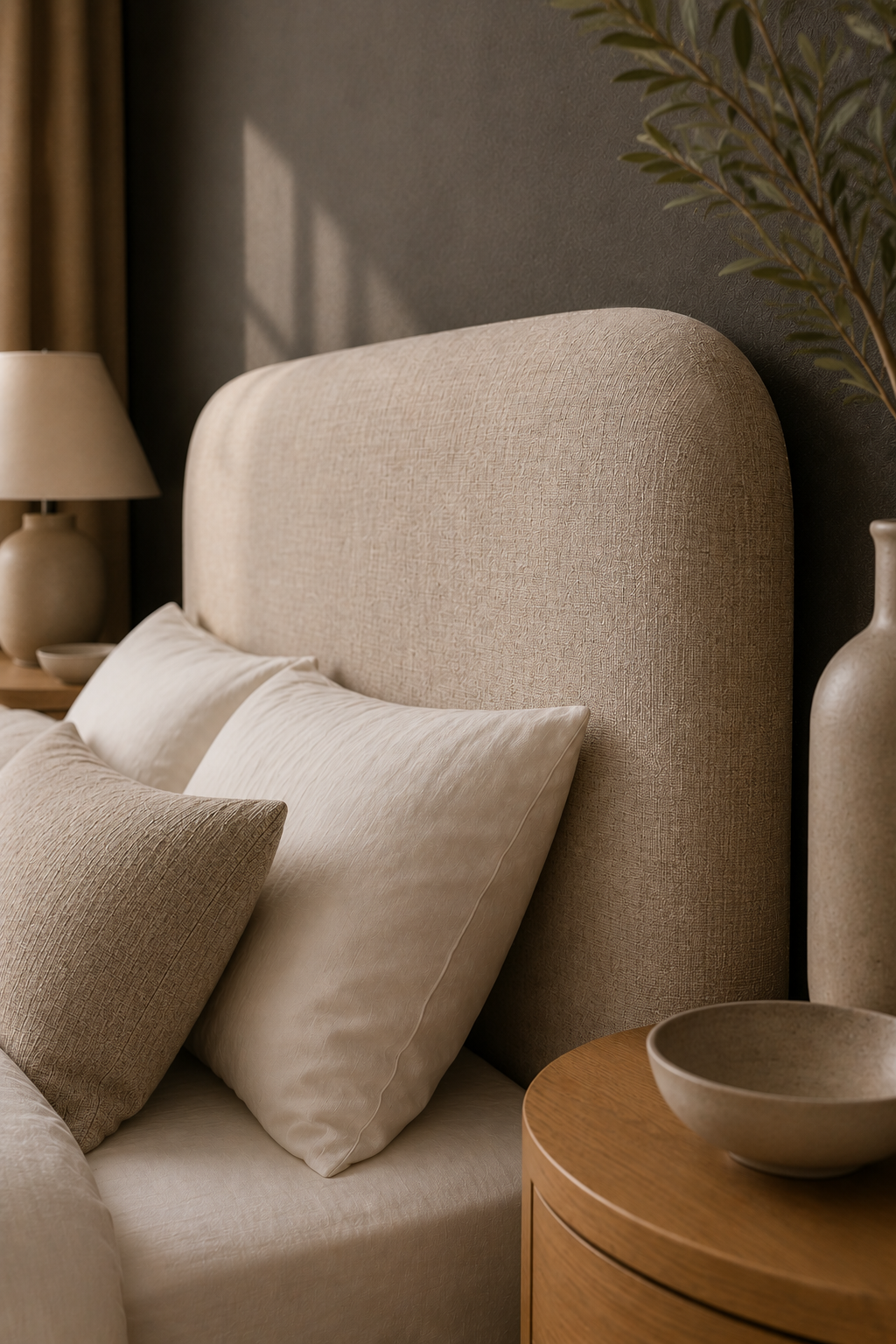 Orrison Linen Upholstered Bedhead