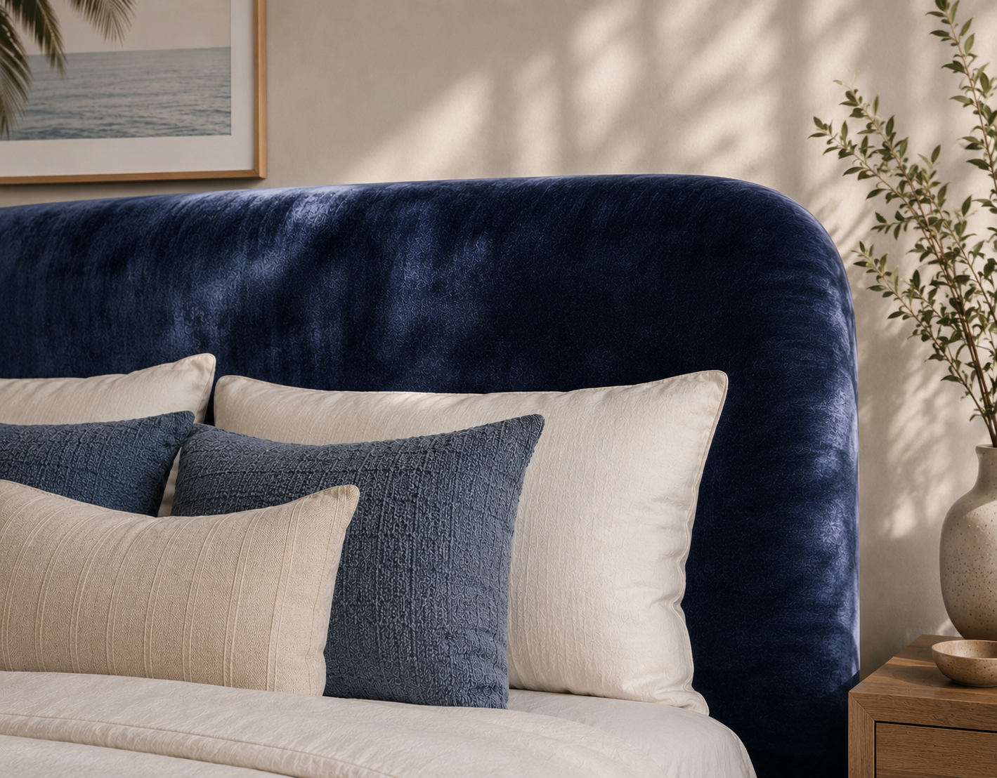 EXPRESS Orrison Velvet Upholstered Bedhead