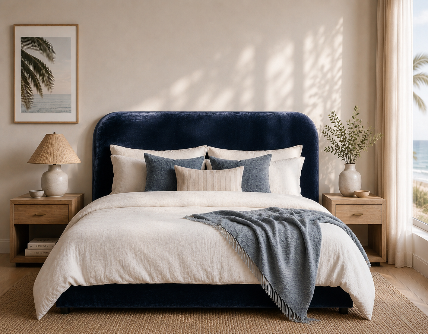 EXPRESS Orrison Velvet Upholstered Bedhead