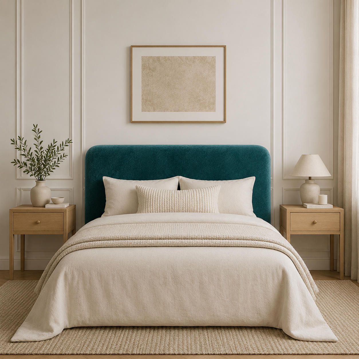 Orrison Velvet Upholstered Bedhead