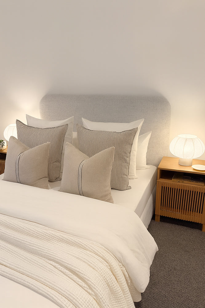 Orrison Linen Upholstered Bedhead Snow