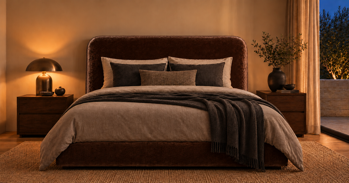 Orrison Velvet Upholstered Bedhead