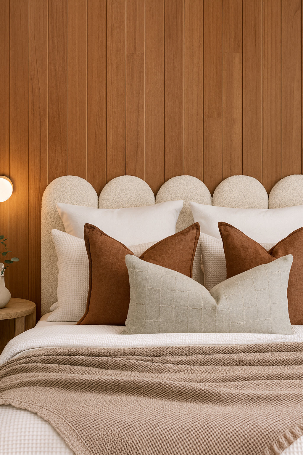 Oscar Boucle Upholstered Bedhead