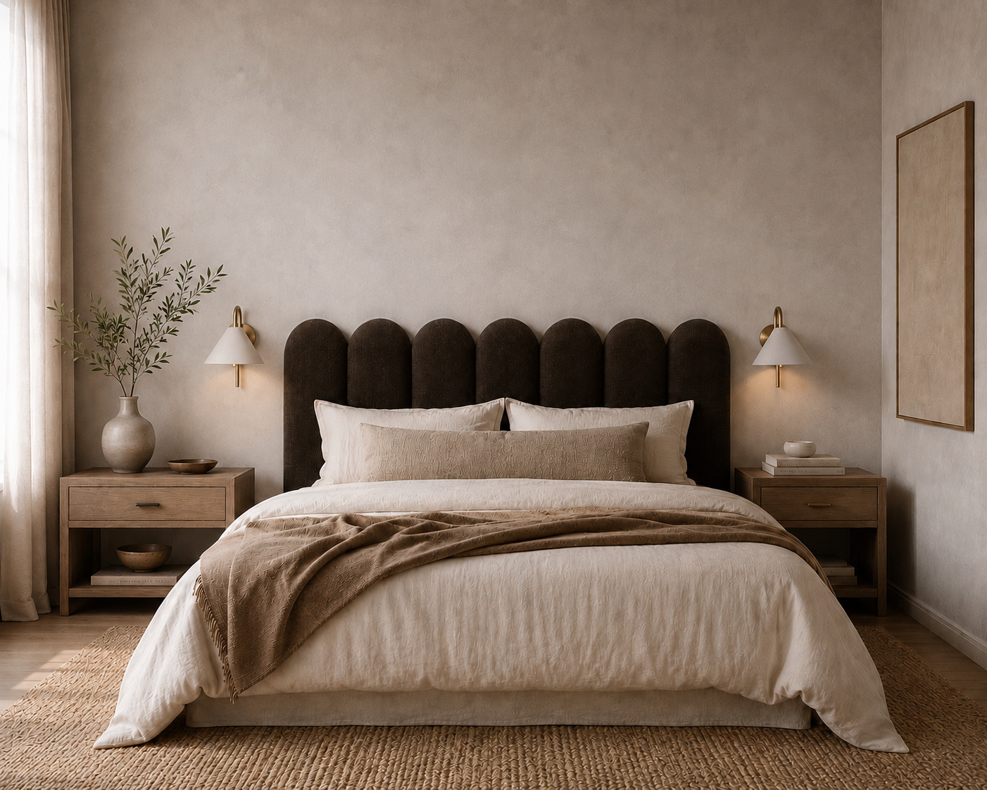 Oscar Linen Upholstered Bedhead