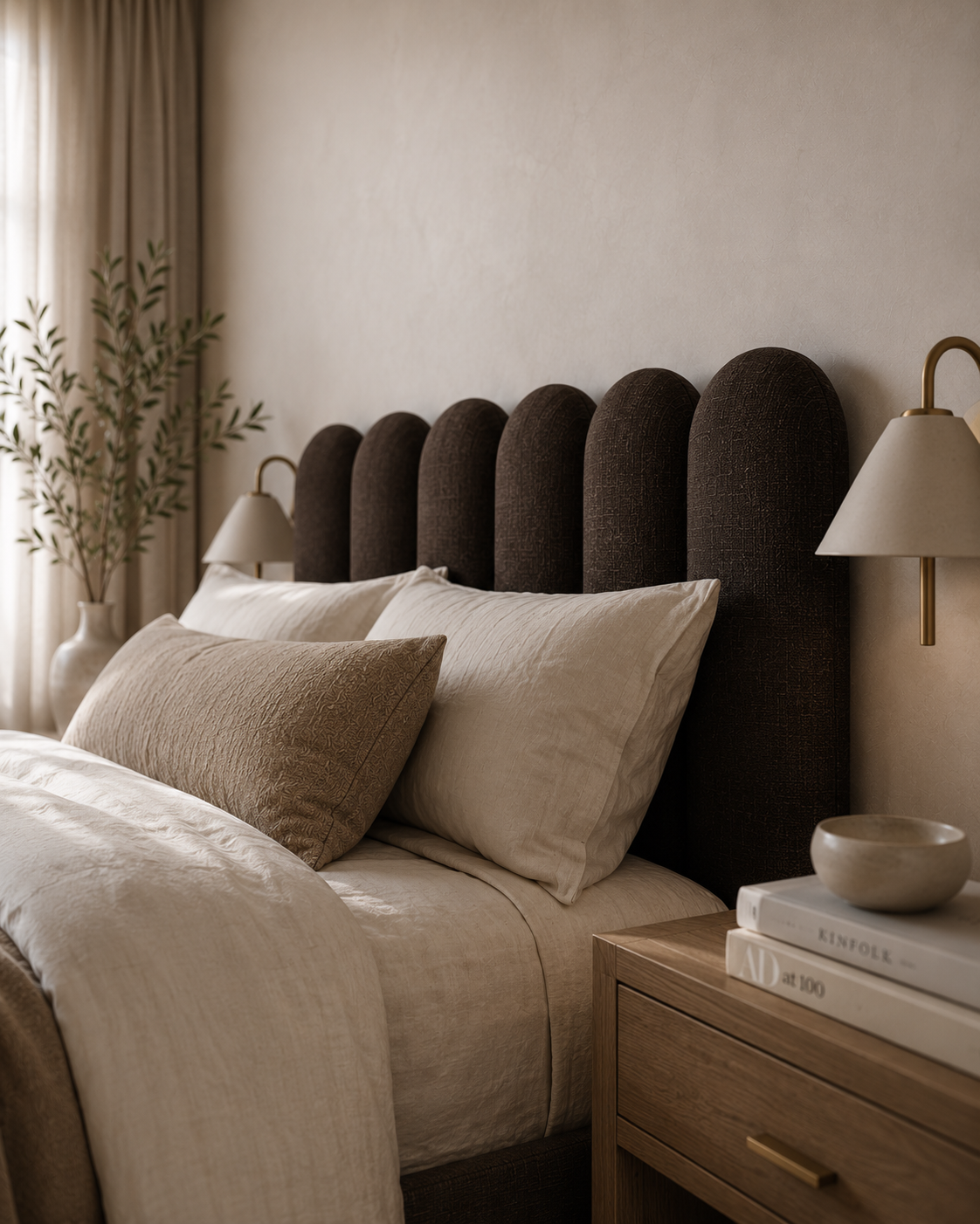 Oscar Linen Upholstered Bedhead