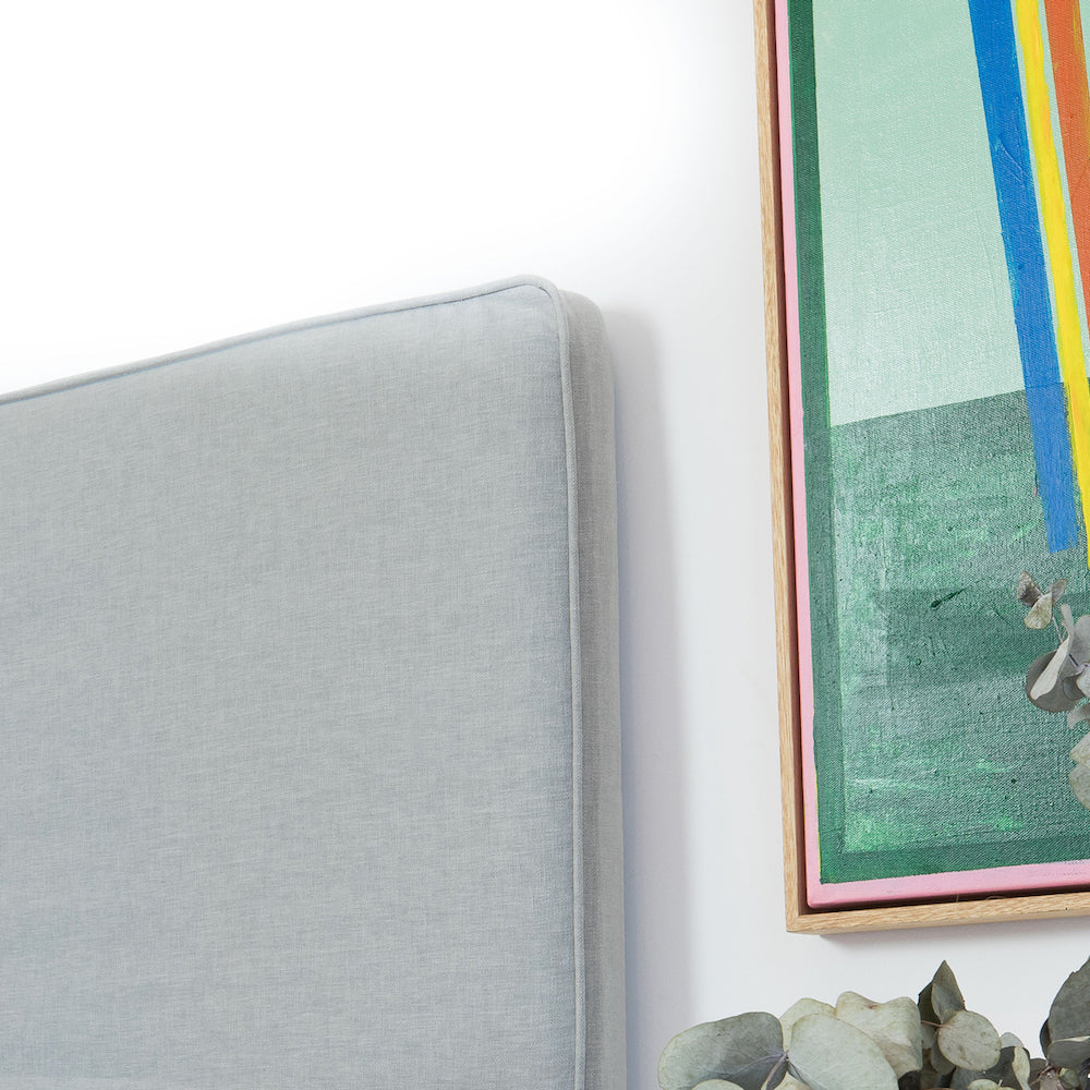 Washable Piped Slipcover Bedhead