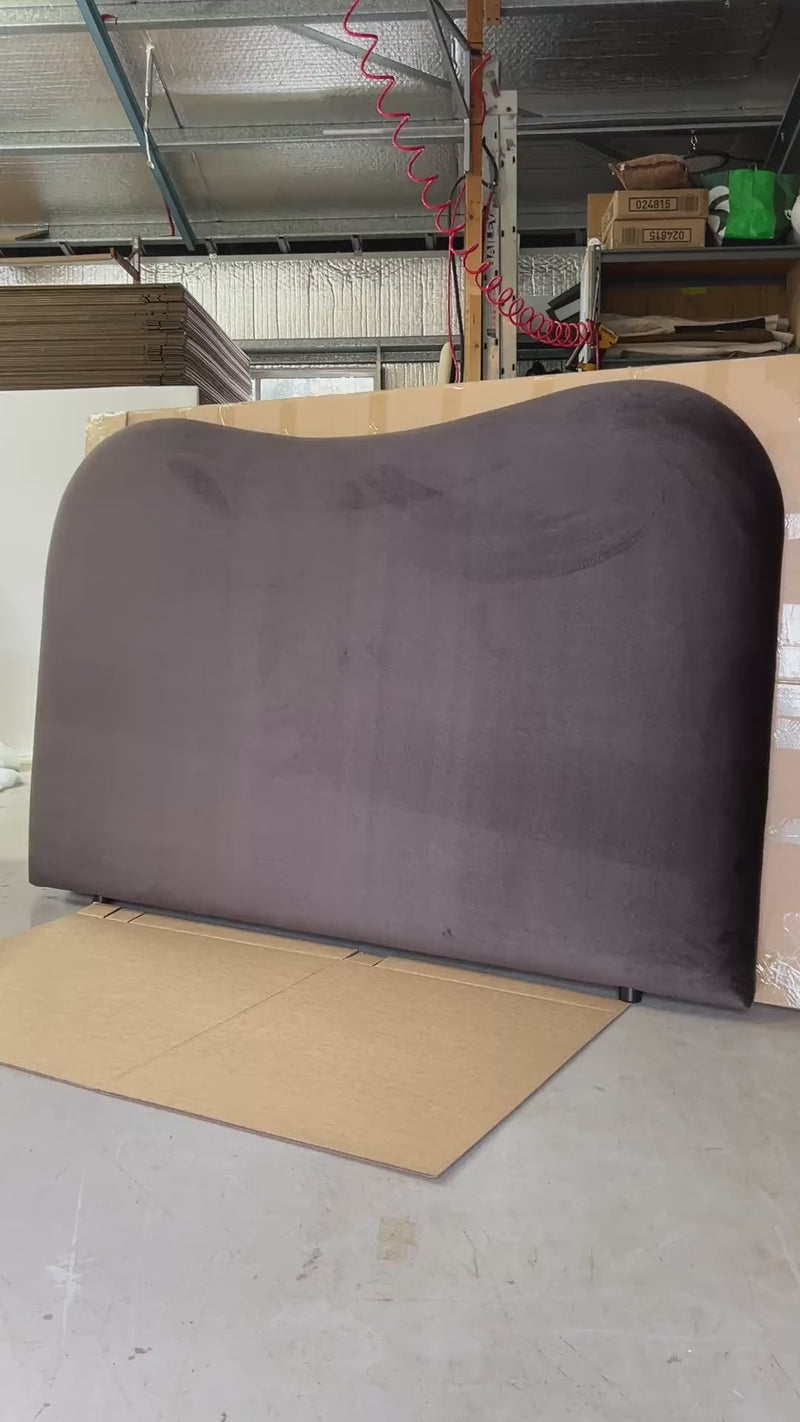 Amara Velvet Upholstered Bedhead in our workshop