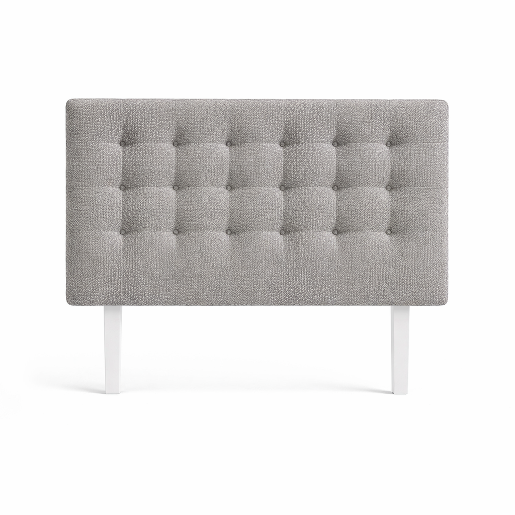 Boucle Buttoned Upholstered Bedhead