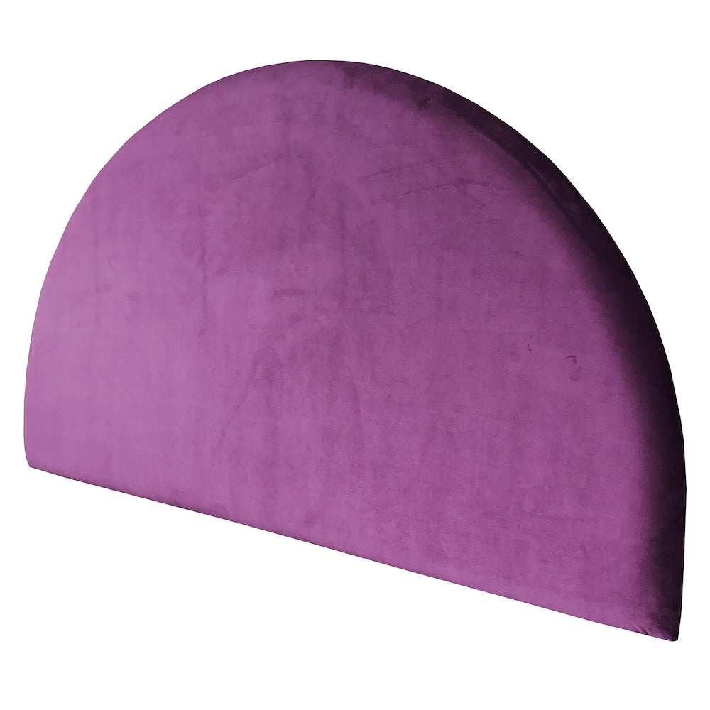 Velvet Round Upholstered Bedhead