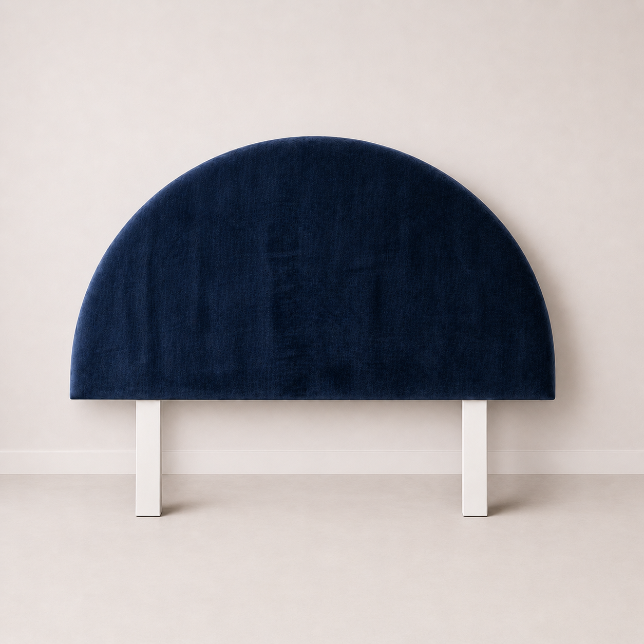 Velvet Round Upholstered Bedhead