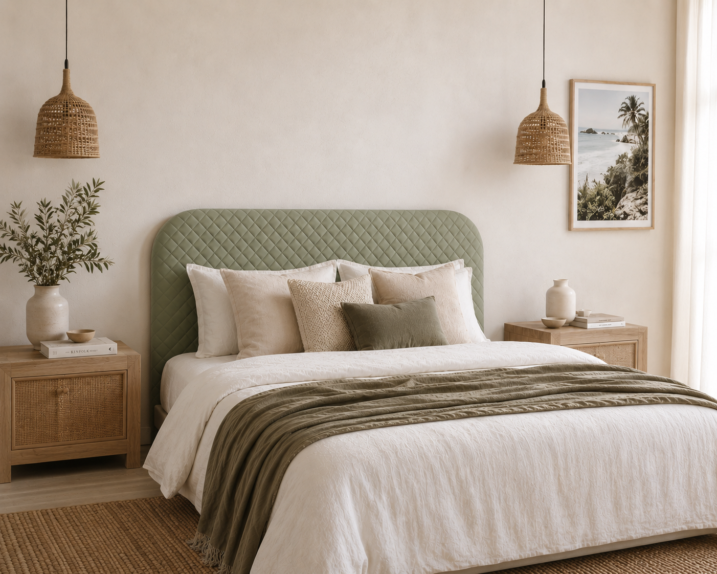 Benito Quilted Leather Upholstered Bedhead