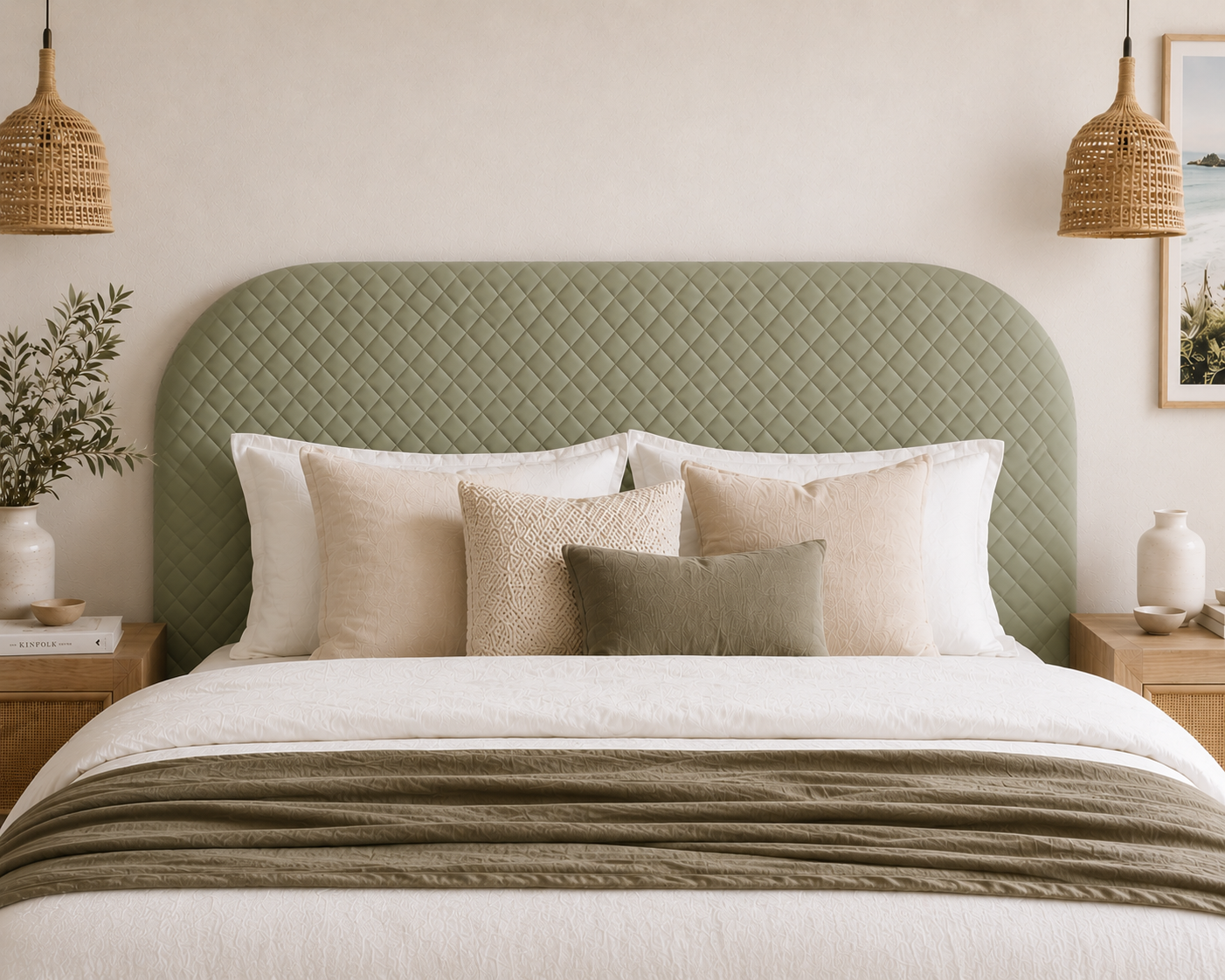 Benito Quilted Leather Upholstered Bedhead