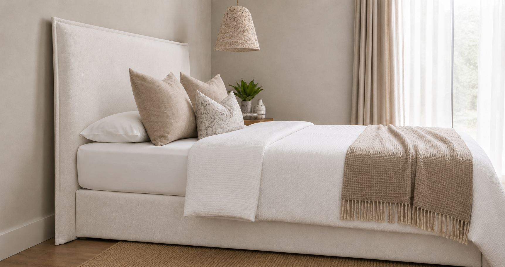 Washable Linen French Seam Slipcover Bedhead