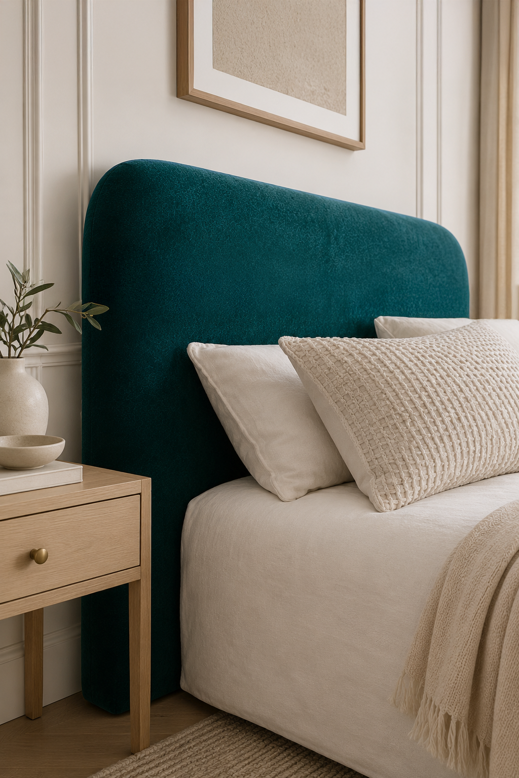 Orrison Velvet Upholstered Bedhead