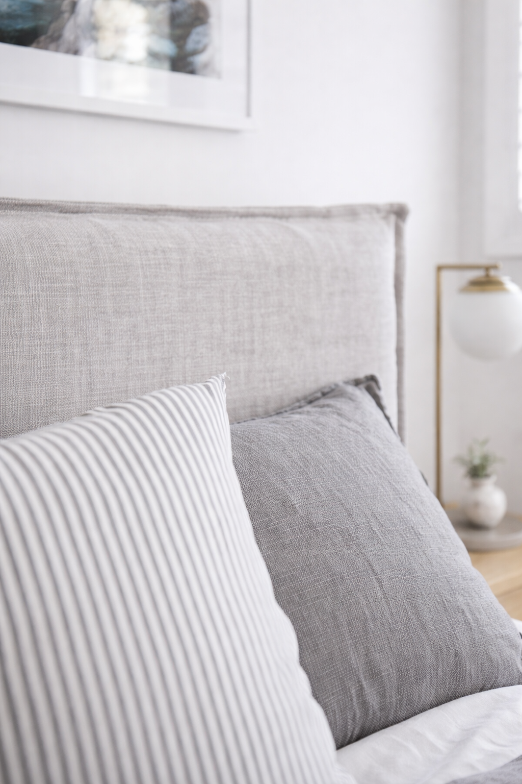 Washable Linen French Seam Slipcover Bedhead