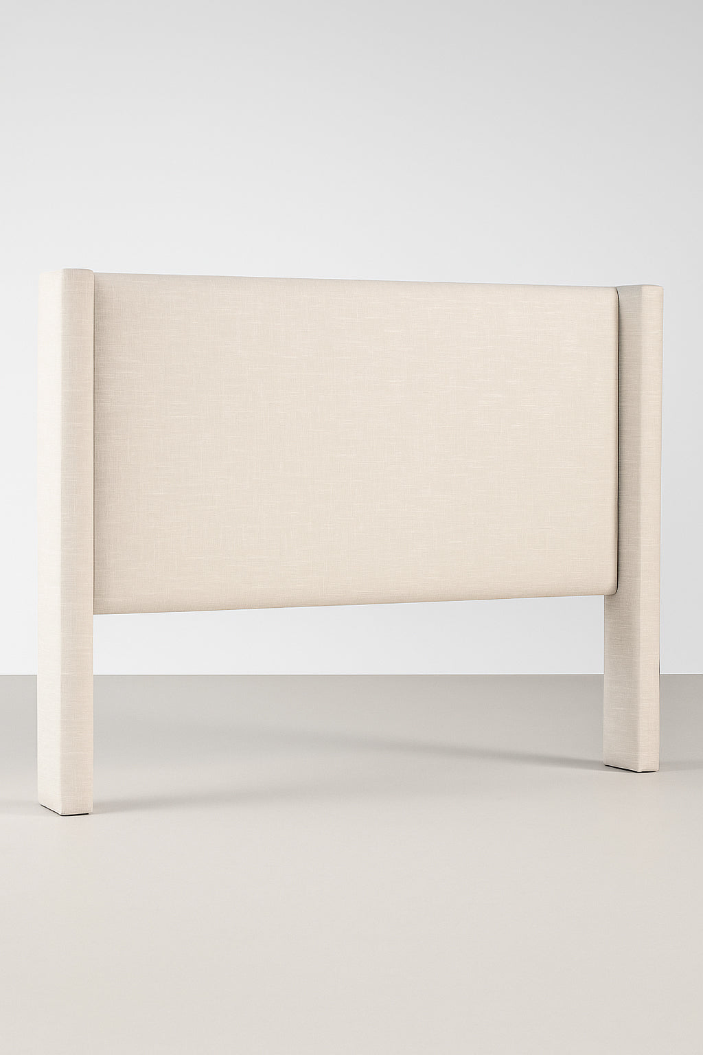 Linen Bay Winged Bedhead featuring classic wingback silhouette