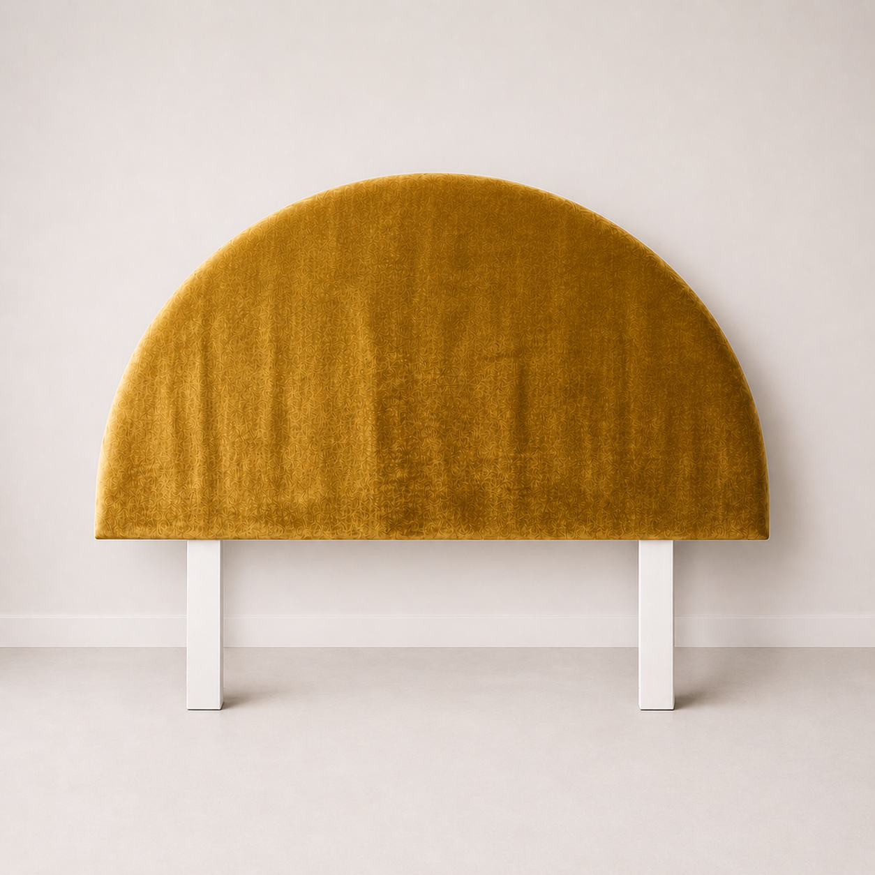 Velvet Round Upholstered Bedhead