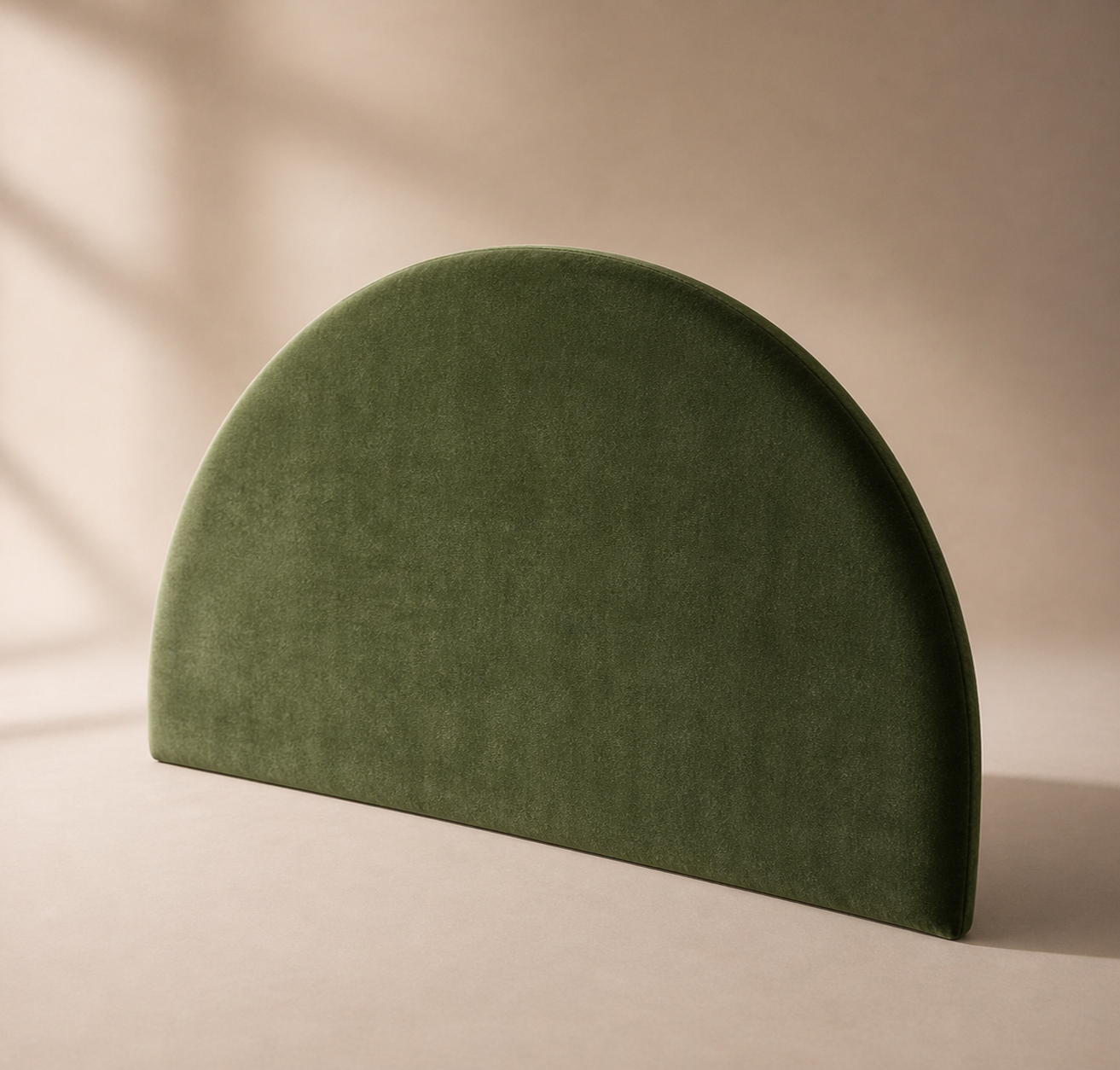 Velvet Round Upholstered Bedhead