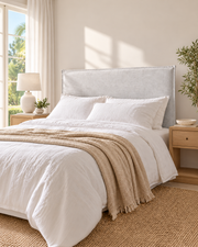 Washable Linen French Seam Slipcover Bedhead